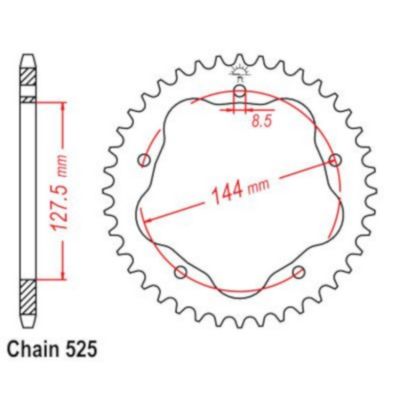Rozeta pro Ducati 25165CZ45